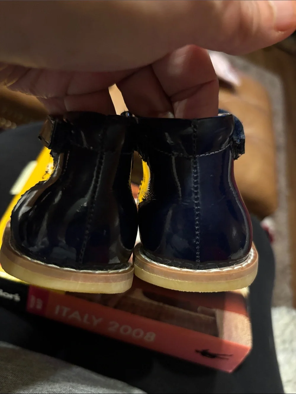 Elephantito Kids Navy and White Mary Jane Shoes with Bow -  EUR 22 USA 6.5